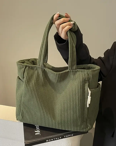 Tilda – Bolsa de mano acanalada con detalle de cordón