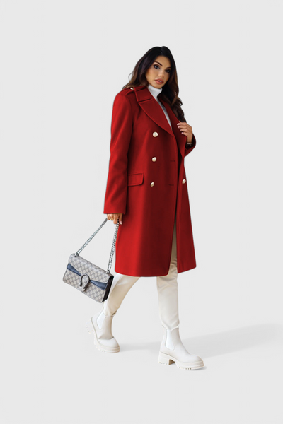 Abrigo De Lana Doble Botonadura Clara Para Brillar