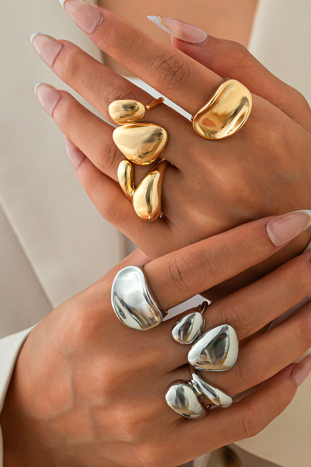 Mercedes - Anillos Irregulares de Metal