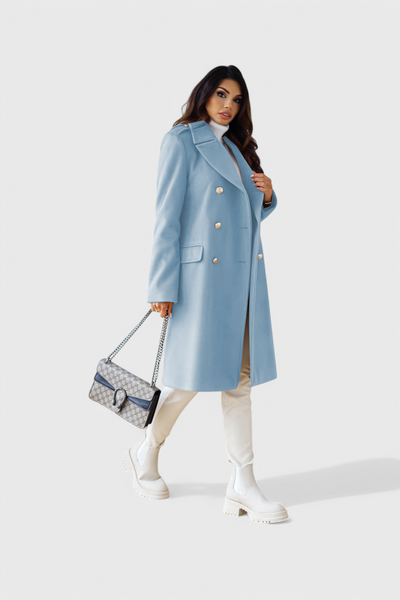 Abrigo De Lana Doble Botonadura Clara Para Brillar