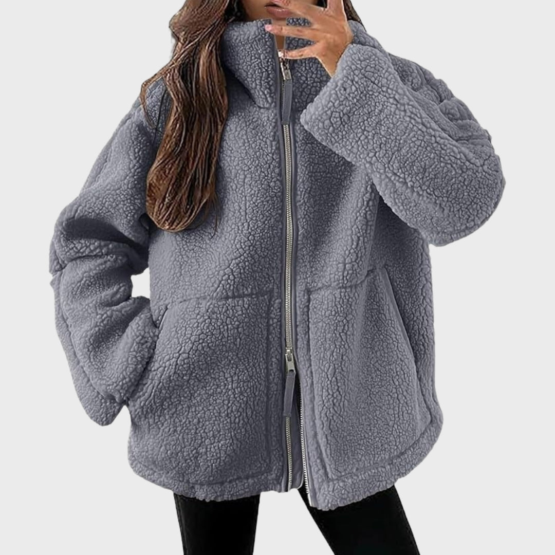 Milena | Casaco de Pelo Polar Largo