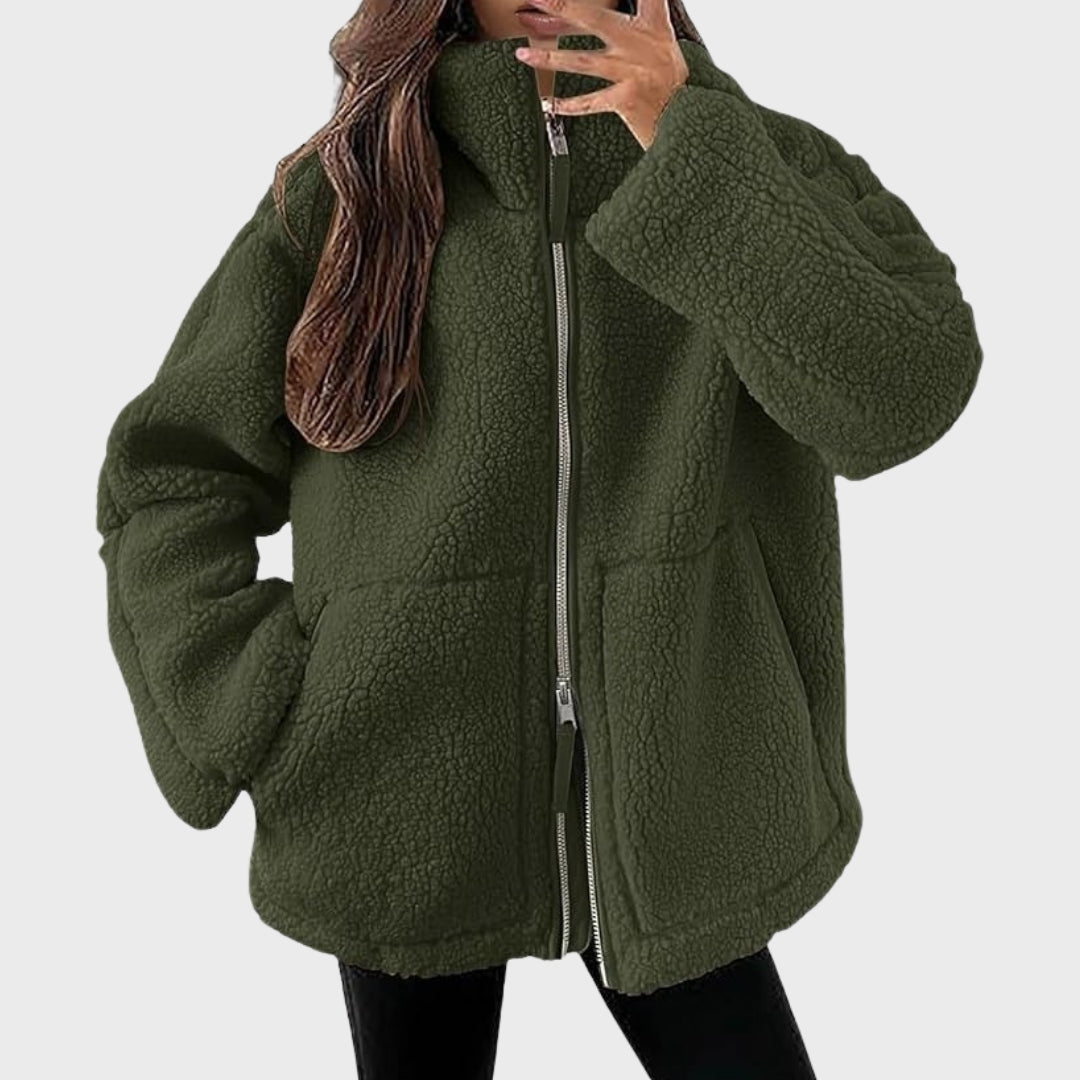 Milena | Casaco de Pelo Polar Largo