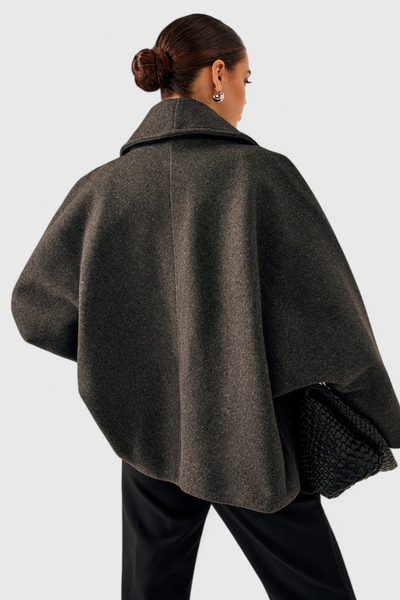 Abrigo Tweed Oversized con Algodón Poliéster Muy Chic