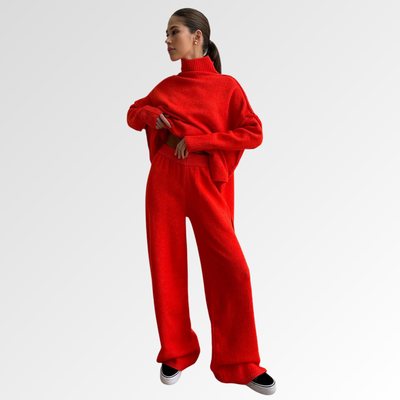 Nubia | Conjunto de dos piezas de punto con cuello alto extragrande