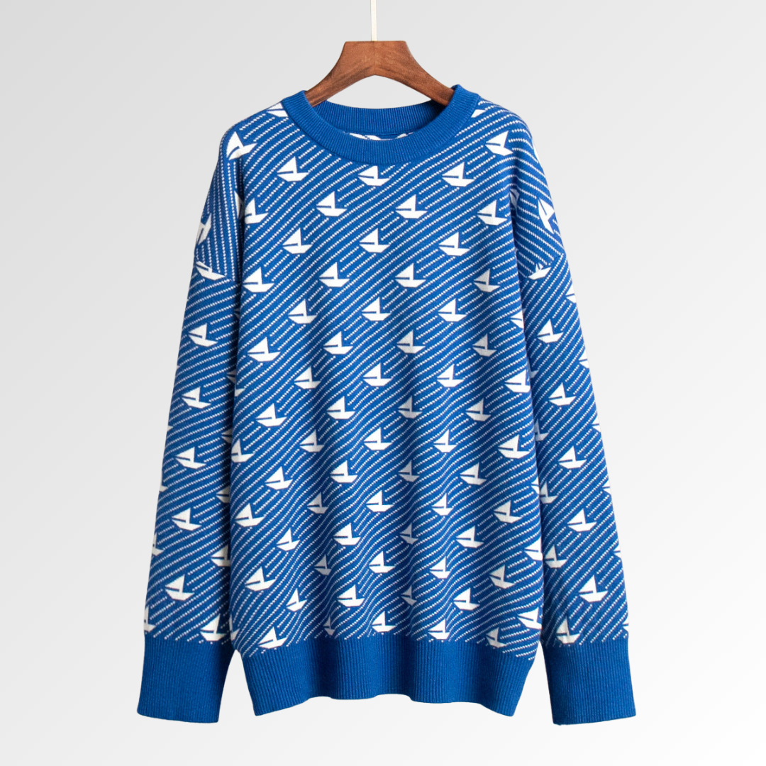 La Marina | Suéter con Estampado de Veleros