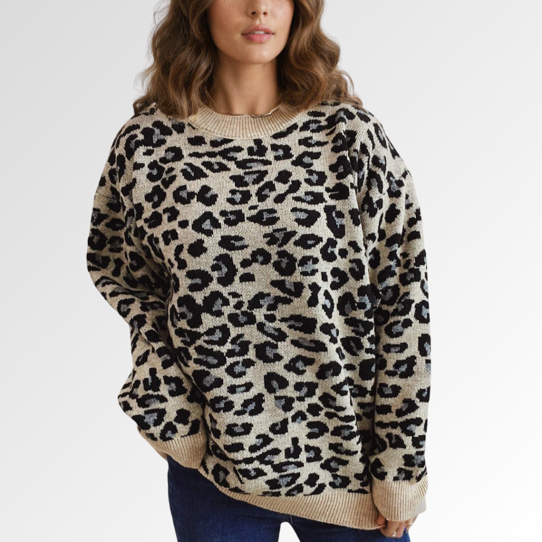 Luna Leopard | Suéter Acogedor para Otoño e Invierno