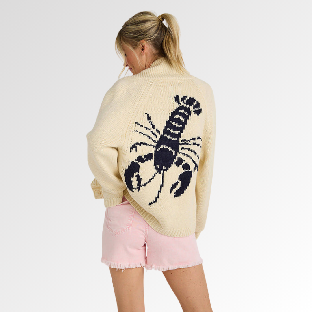 Lydia | Cárdigan con Estampado de Langosta