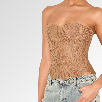 VÉLANE | Corsé de Encaje Top