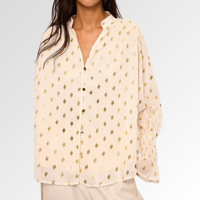 NEVINA | Blusa de Chifón con Lunares