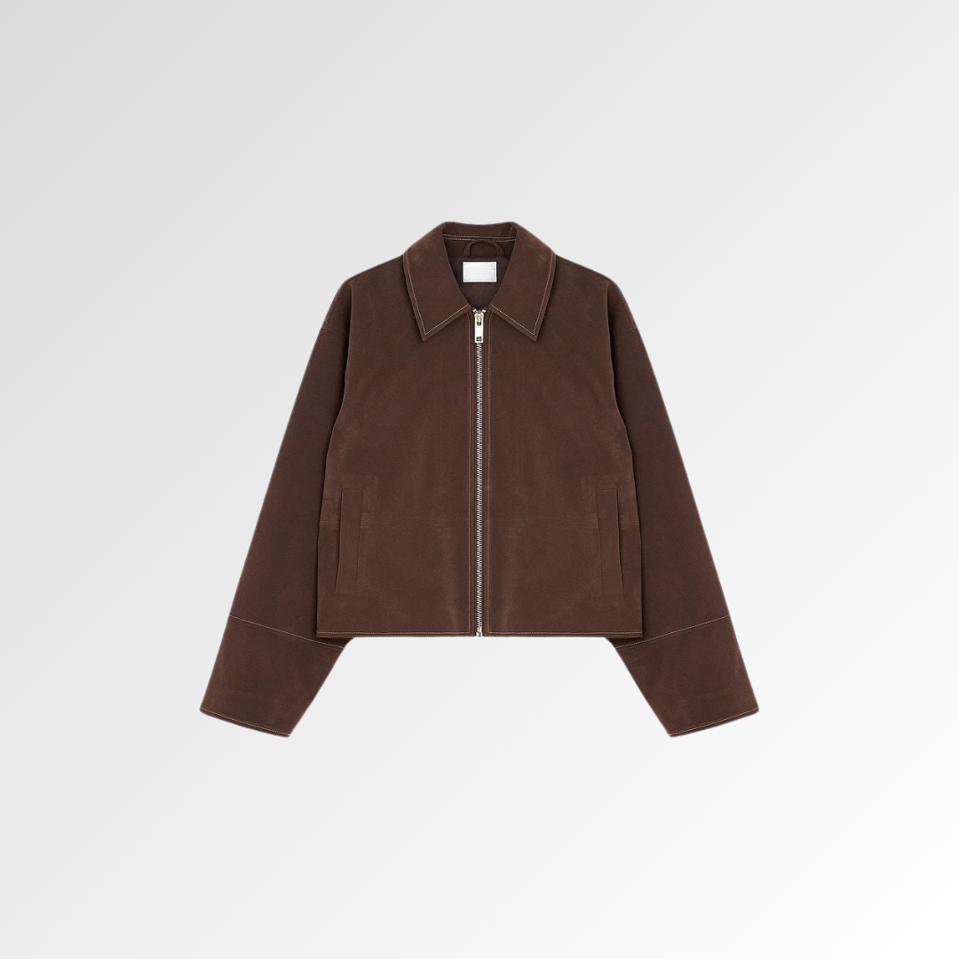 VALIRA | Chaqueta de Ante Sintético con Cremallera