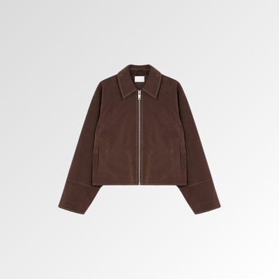 VALIRA | Chaqueta de Ante Sintético con Cremallera