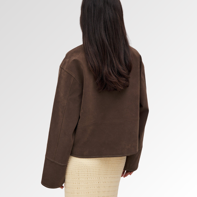 VALIRA | Chaqueta de Ante Sintético con Cremallera