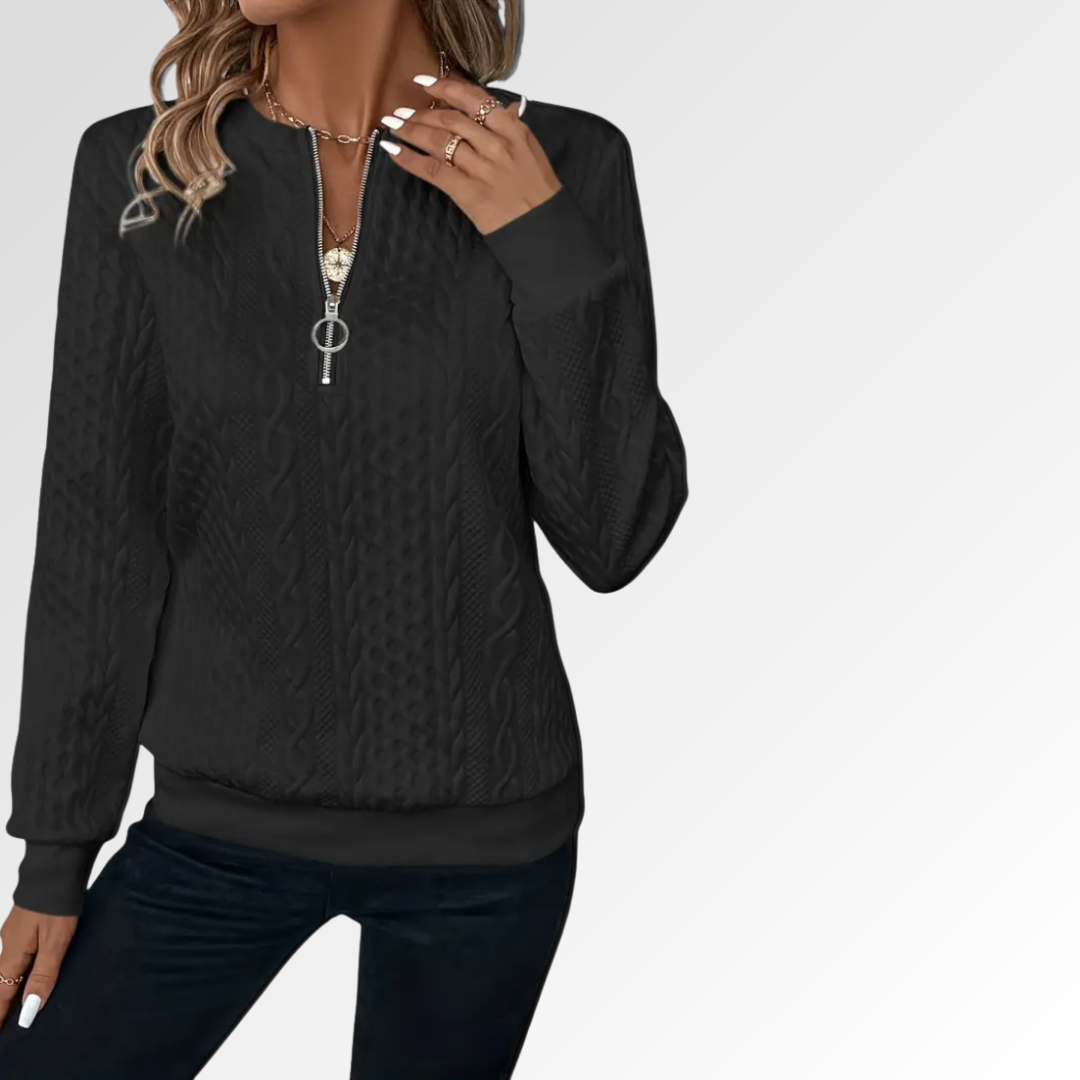 Amalia | Jersey de Punto con Cremallera Suave