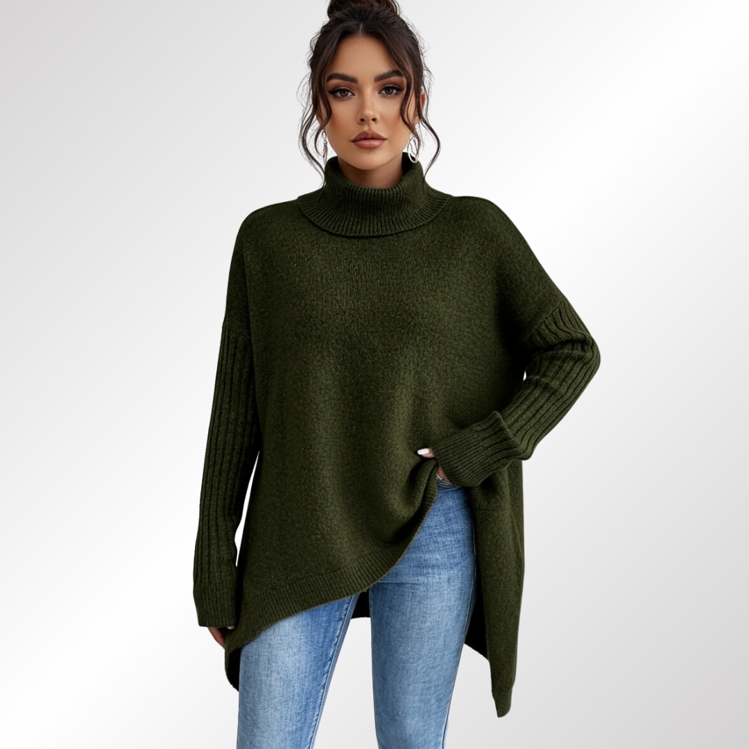 Laia — Suéter Polo Oversize Elegante