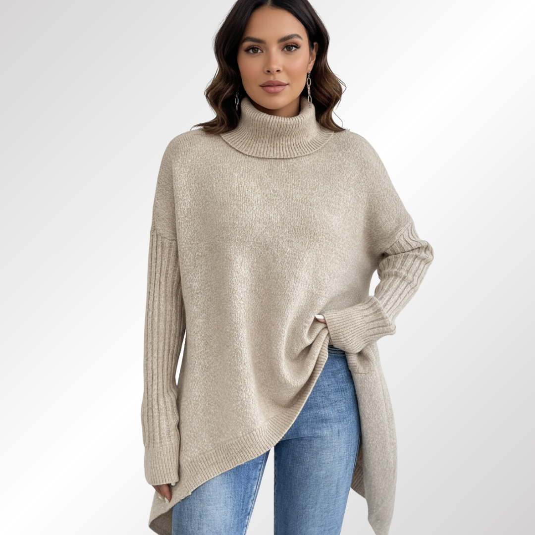 Laia — Suéter Polo Oversize Elegante