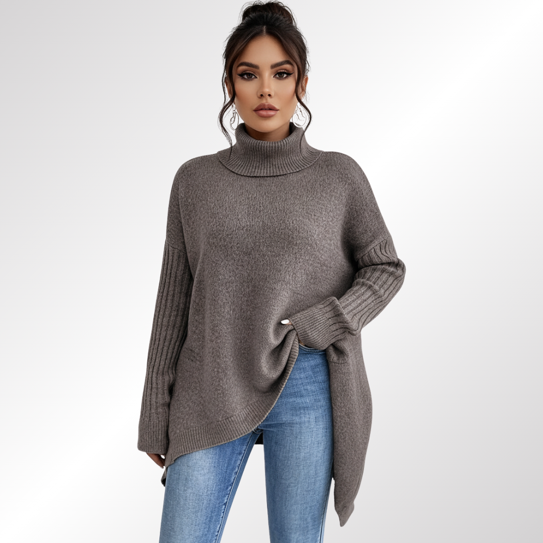 Laia — Suéter Polo Oversize Elegante
