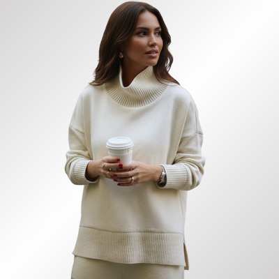 Lucía | Conjunto Elegante de Dos Piezas con Cuello Alto