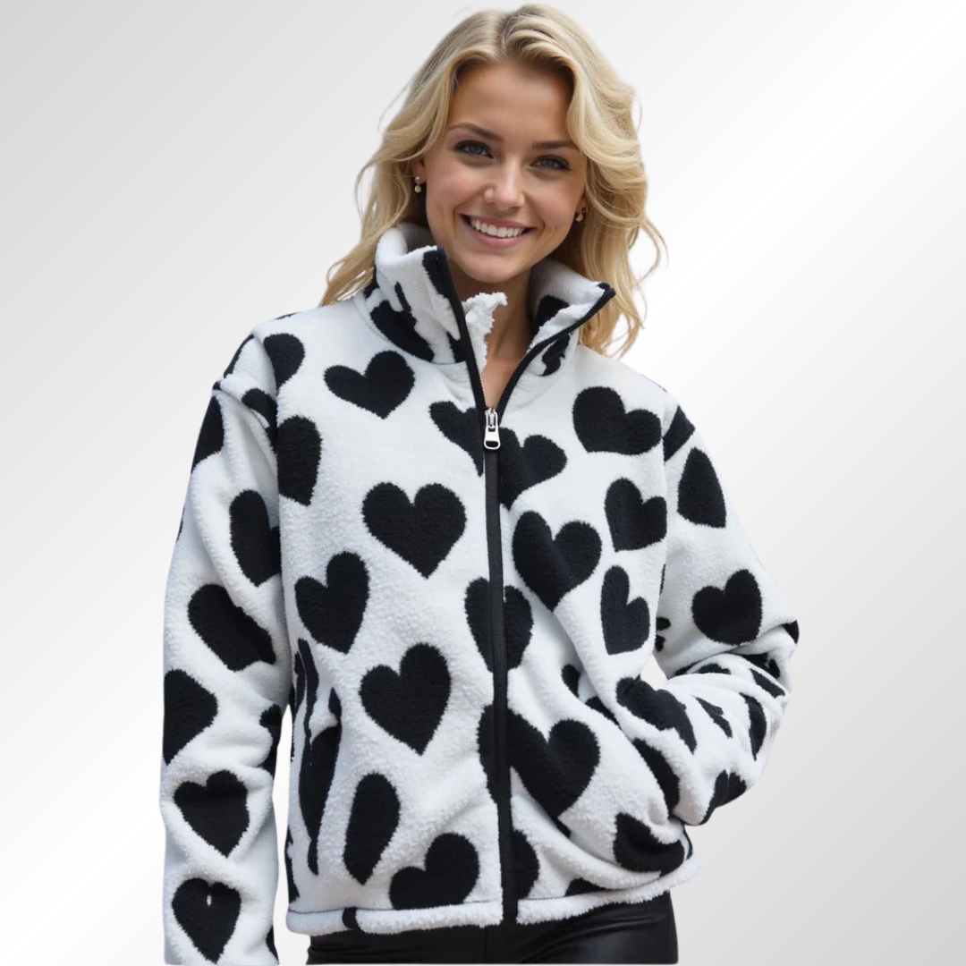 Valeria | Chaqueta Reversible con Detalle de Corazón