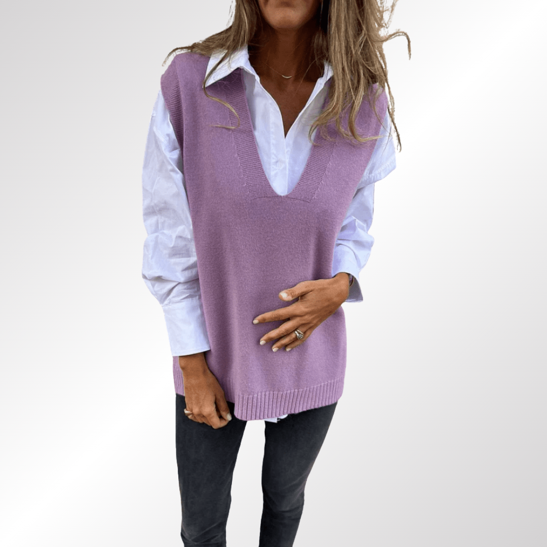 Violeta | Chaleco de Punto sin Mangas