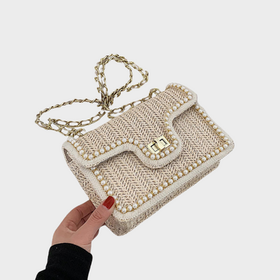 Alba | Bolso de paja con perlas popular