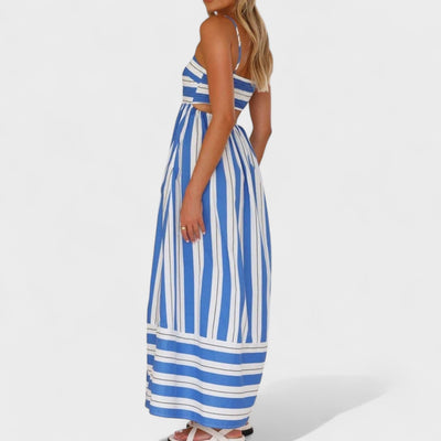 Isabel – Vestido Largo a Rayas