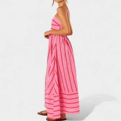 Isabel – Vestido Largo a Rayas