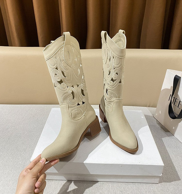 Selina | Botas vaqueras bordadas