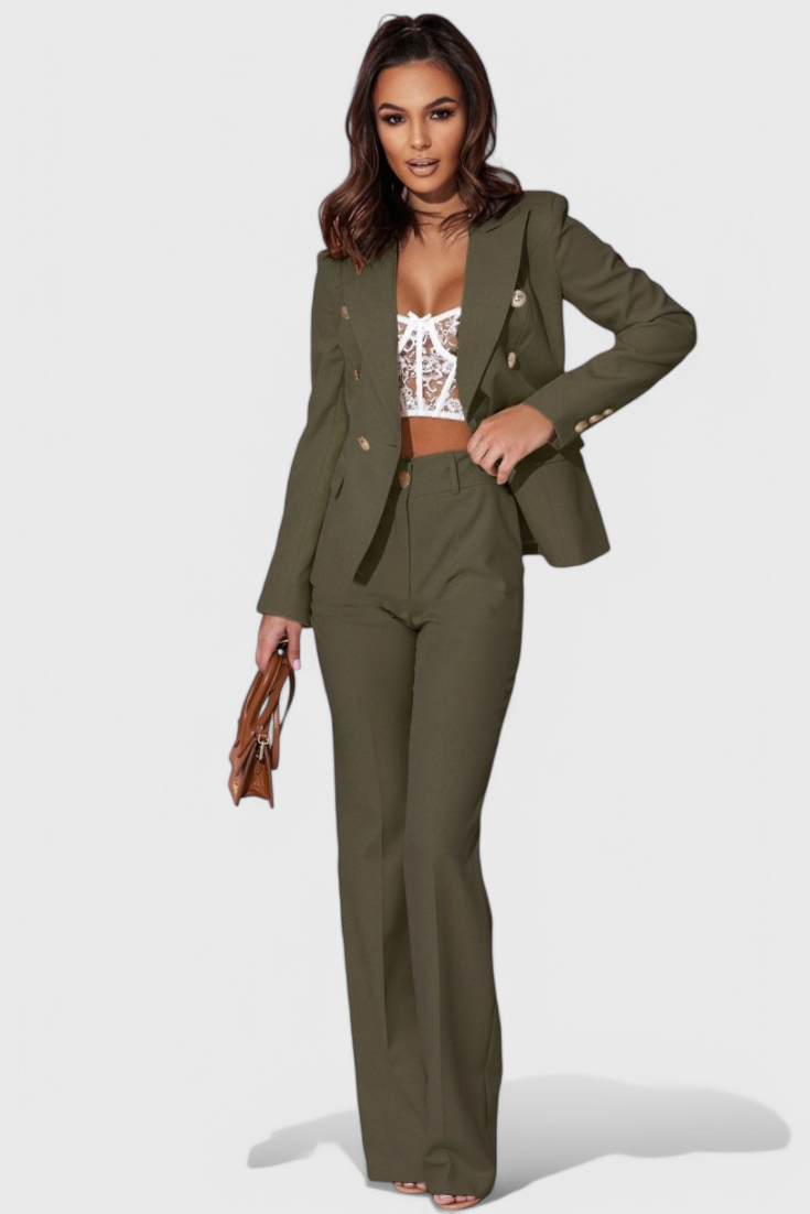 Rosalind - Conjunto de Blazer y Pantalones Elegante