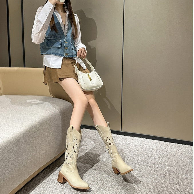 Selina | Botas vaqueras bordadas