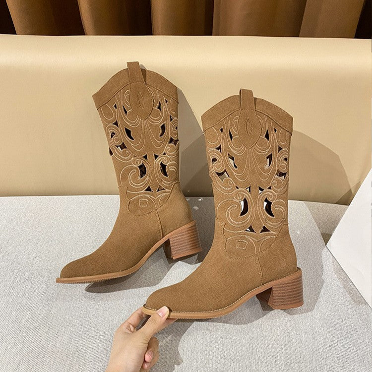 Selina | Botas vaqueras bordadas