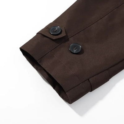 Lucía | Gabardina corta marrón urbano para mujer
