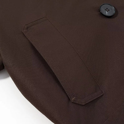 Lucía | Gabardina corta marrón urbano para mujer