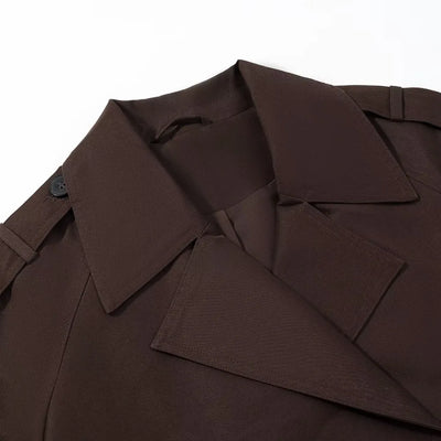 Lucía | Gabardina corta marrón urbano para mujer
