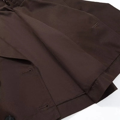Lucía | Gabardina corta marrón urbano para mujer