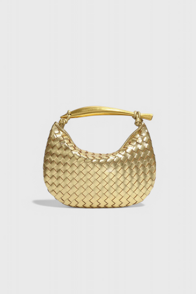 Gerda - Bolso Woven con Asa Dorada