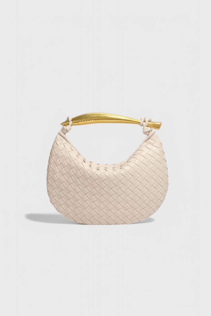 Gerda - Bolso Woven con Asa Dorada
