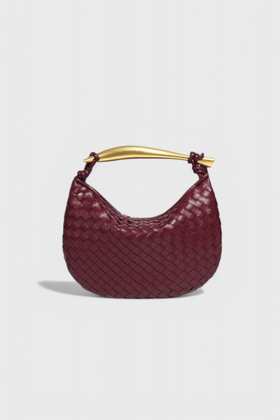 Gerda - Bolso Woven con Asa Dorada