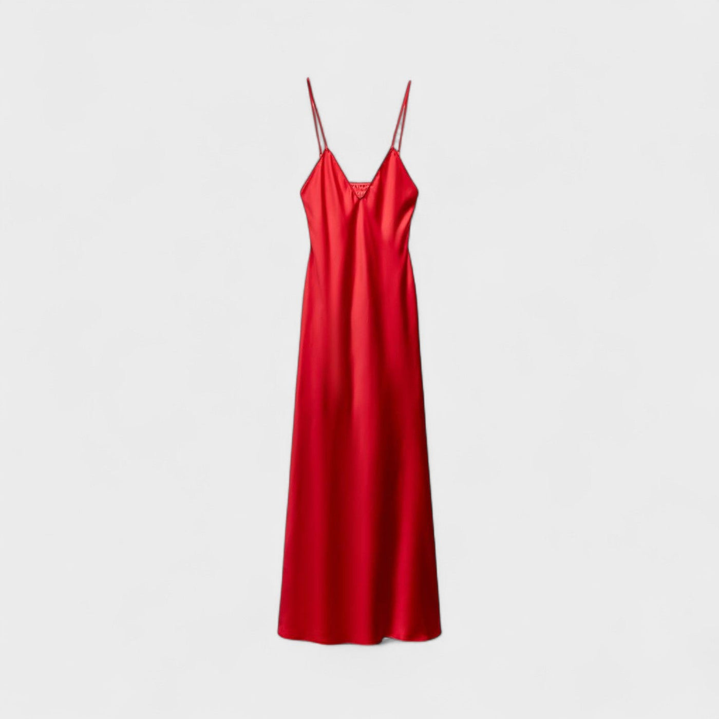 Vestido Carmesí – Corte Minimal Elegante
