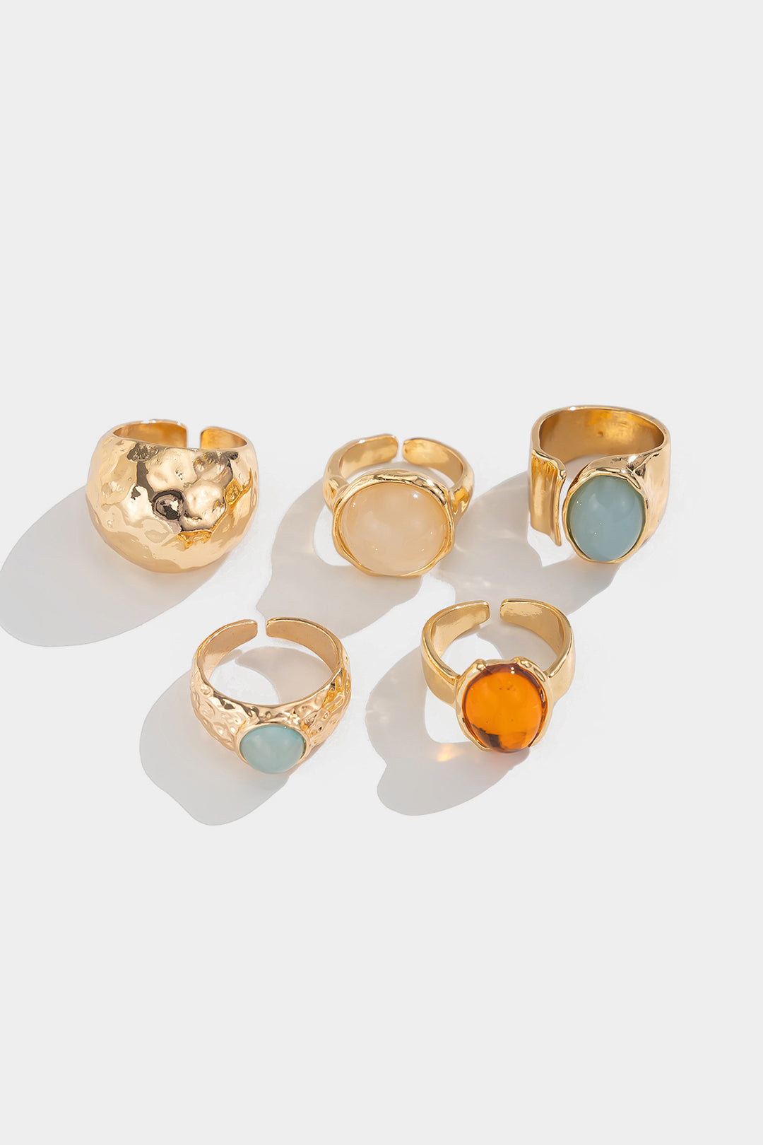 Anaís - Conjunto de Anillos Abiertos con Strass