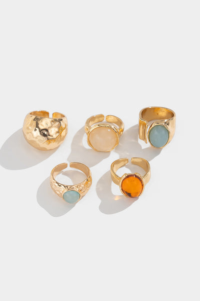 Anaís - Conjunto de Anillos Abiertos con Strass