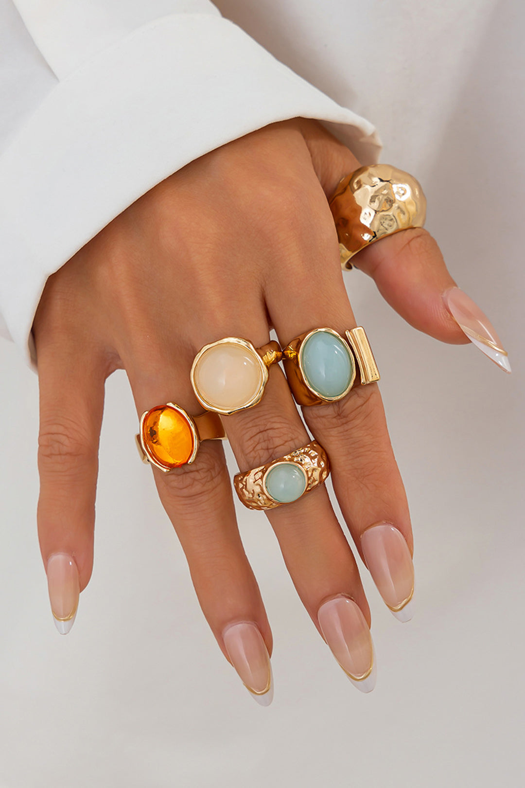 Anaís - Conjunto de Anillos Abiertos con Strass