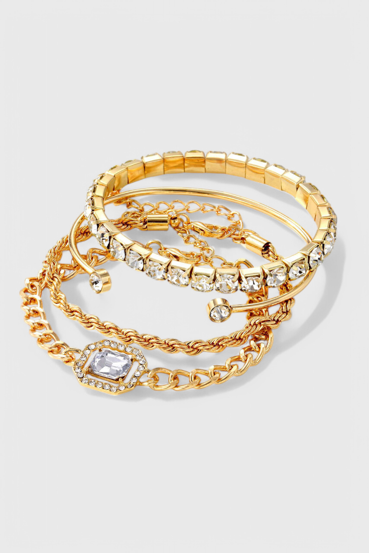 Almudena - Conjunto de Pulseras con Tachuelas