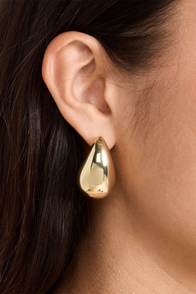 Ángela - Pendientes Metálicos en Forma de Gota