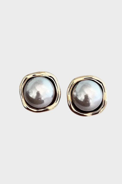 Ona - Pendientes de Perlas Negras Elegantes con Gracia Atemporal