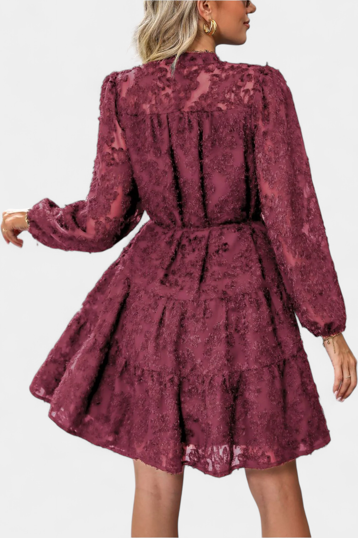 Vestido Camisero Texturizado Con Botones Soreia Exclusivo