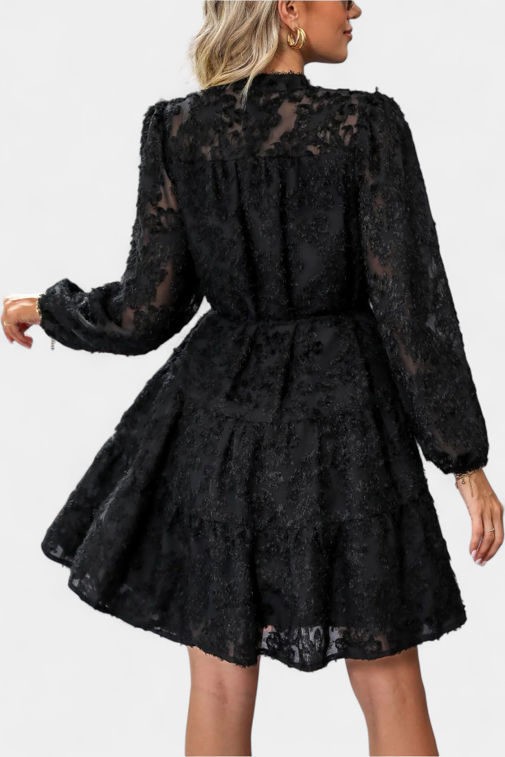 Vestido Camisero Texturizado Con Botones Soreia Exclusivo