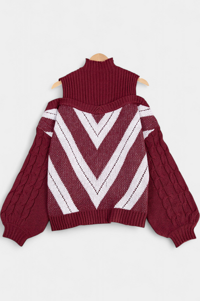 Wien Suéter Lana Hombros Descubiertos Colección Exclusiva