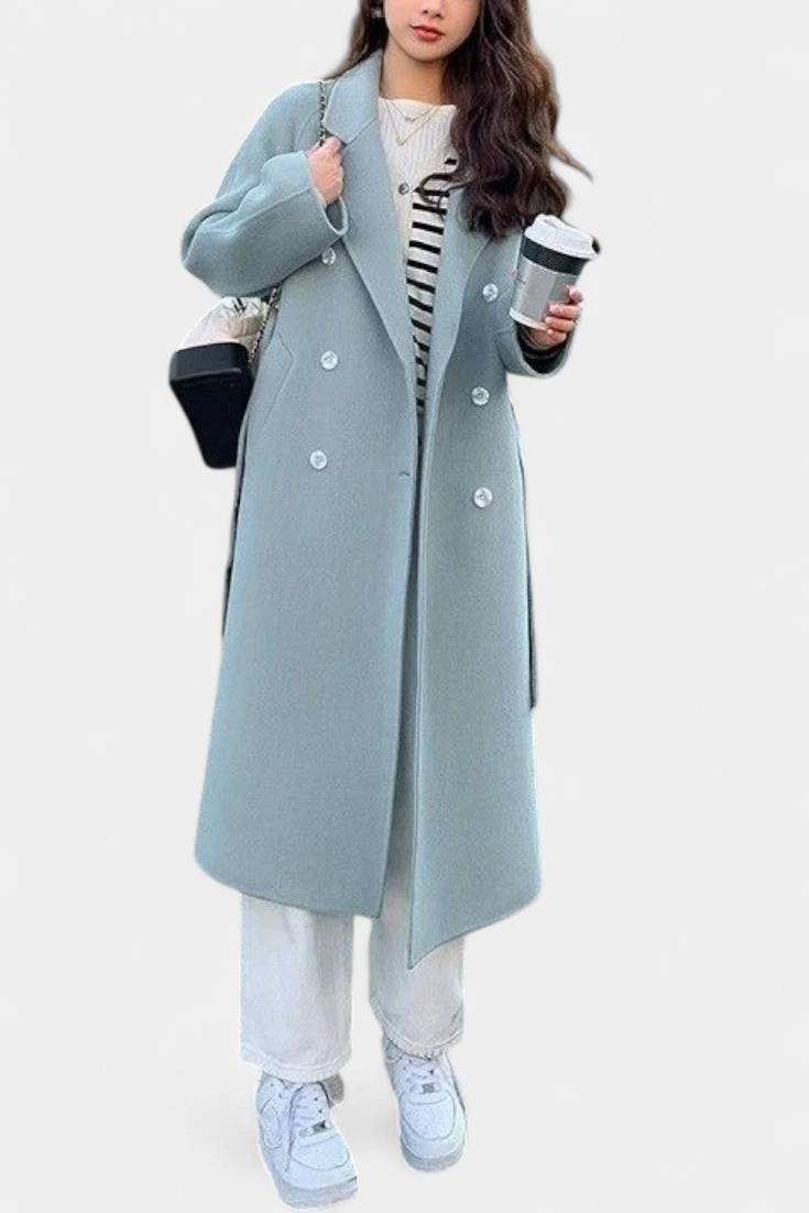 Abrigo Nadiana Trench Largo Silueta Clásica Calidez Chic