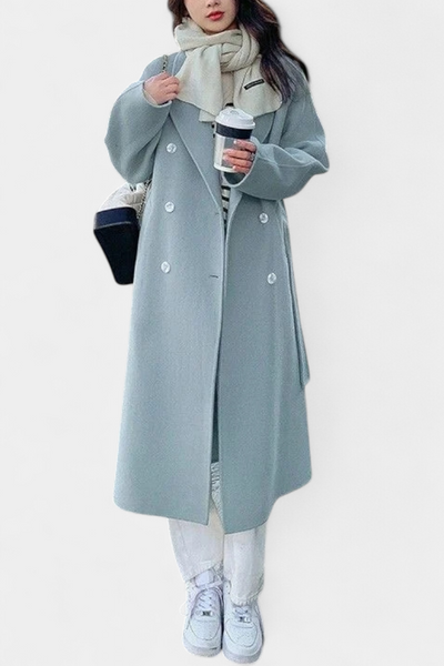 Abrigo Nadiana Trench Largo Silueta Clásica Calidez Chic