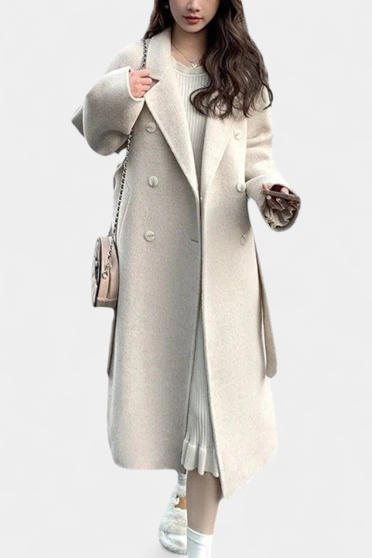 Abrigo Nadiana Trench Largo Silueta Clásica Calidez Chic